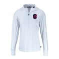thumbnail image 2 of Women's-Cutter & Buck  White St. Louis City SC Daybreak Eco Recycled Half-Zip Hoodie, 2 of 3