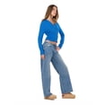 thumbnail image 3 of Forever 21 Women's Bright Blue Hooded Cable Knit Cardigan Sweater, L, 3 of 7