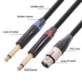 thumbnail image 3 of Cable De Audio XLR hembra a doble cable de audio macho de 6,35 mm Cable de audio de repuesto (1 m) Ehuebsd Para estrenar, 3 of 9