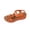 Orange, variant on Bkhluea Women Elastic Slingback Wedge Sandals Geometric Metal Buckle Shoes Comfortable For Casual Travel Daily Walking