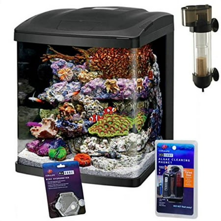 coralife new style size 16 led biocube aquarium with protein skimmer and free hydrometer and cleaning