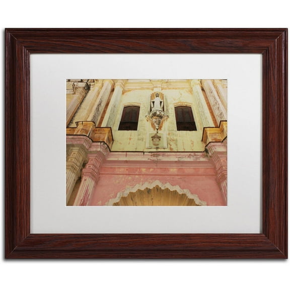 Trademark Fine Art 'Church in Havana' Canvas Art by Masters Fine Art, White Matte, Wood Frame