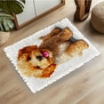 thumbnail image 5 of Latch Hook Rug Kit Cute Golden Doodle Puppy with Tongue out Pre-printed Handmade Carpet Crochet Yarn Craft DIY Hook and Latch Door Mat Tapestry for Home Floor Decoration 52x38cm-1, 5 of 8