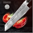 thumbnail image 4 of Cuchillo de Chef 8 Pulgadas, Acero Inoxidable Martillado Alto Carbono, Profesional y Ultra Afilado para Cocina Hogar y Restaurante, Ideal para Chef y Regalo, 4 of 7
