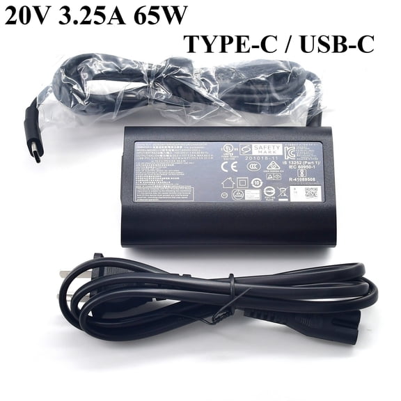 65W 20V 3.25A USB-C Laptop Charger for LG Gram Type C Adapter Power Supply