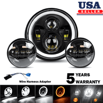 7"inch LED DRL Headlight   Passing Lights For Harley Davidson Touring Road King