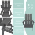 thumbnail image 6 of CHYVARY 1 Peak HIPS Folding Adirondack Chair, Patio Lawn Chairs for Outdoors,Gray, 6 of 9