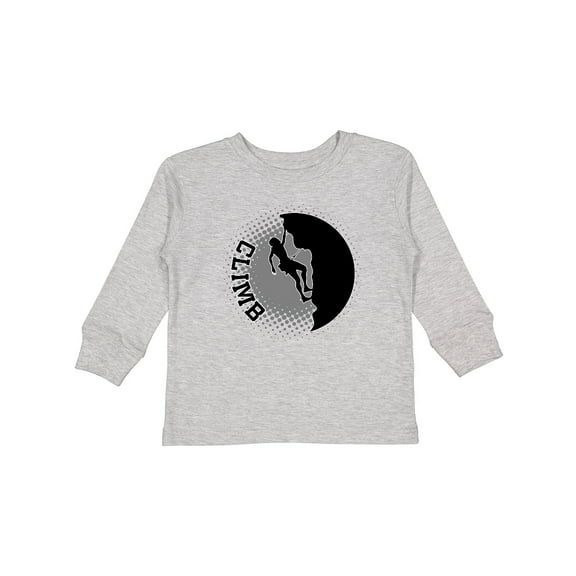 Inktastic Rock Climbing Silhouette Boys or Girls Long Sleeve Toddler T-Shirt