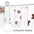 thumbnail image 5 of Watercolor Floral Shower Curtain, Purple-yellow Floral Shower Curtain Bathroom, Modern Minimalist Waterproof Fabric Shower Curtain Set with Hooks 72x72in, 5 of 7