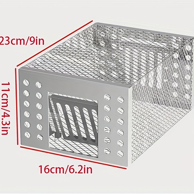 Humane Smart Double Door Rat Trap Steel No Kill Live Catch With Air Holes Mice Trap Effective Sanitary Safe Mouse Cage Traps