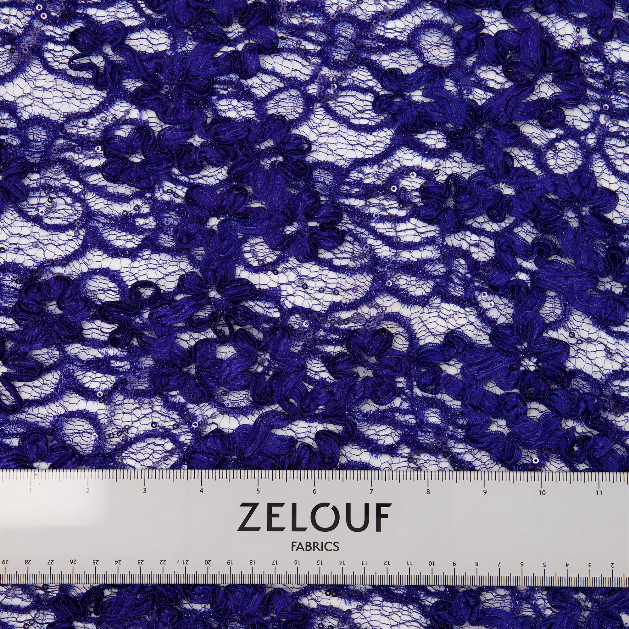Zelouf Caen Ribbon Soutache Eyelash Lace  , Sewing, DIY, Crafts Fabric by the Yard, Baroque Royal, 10 Yard