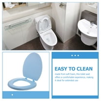 FUEENIRVA Soft Foam Padded Toilet Seat 1Set in Blue for Easy Cleaning and Comfort