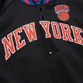 thumbnail image 5 of Men's Mitchell & Ness Black New York Knicks Hardwood Classics  Throwback Wordmark Raglan Full-Snap Jacket, 5 of 5