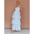thumbnail image 3 of Spring/Summer Floral Print Dress with Bows, Perfect for Vacations and Parties, 3 of 9