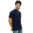 thumbnail image 4 of Atasi Casual Half Sleeves Men's Cotton Mandarin Collar Shirt Tunic-XXX-Large, 4 of 9