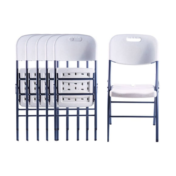 Sillas Plegables Blancas Paquete 6 LOOMBER