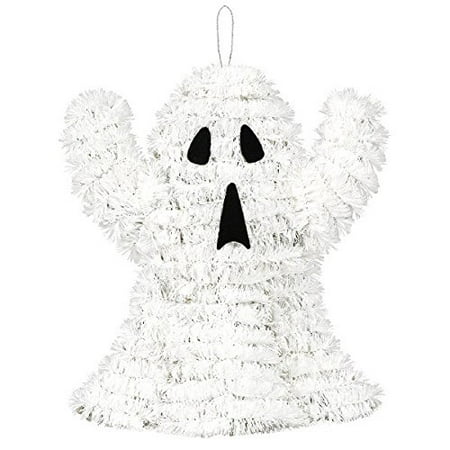 3D Friendly Tinsel Ghost Halloween Trick or Treat Party Hanging Decoration, Plastic, 7