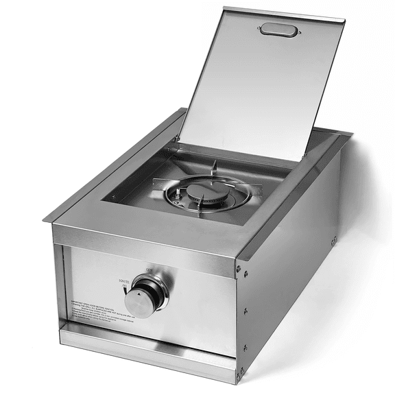 Chaleur Grill Built-in Single Side Burner Propane Gas Stainless Steel with Lid
