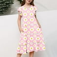 thumbnail image 3 of Wancir Girls Summer Sleeveless Dress Tropical Holiday Skater Twirly Dresses 3-14 Years, 3 of 5