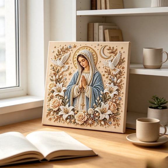 Pearl Diamond Painting Art Kit with Frame, DIY Pearl Beads Art Craft for Adults Beginner, 3D Diamond Pearl Art Kits for Home Wall, Handmade Home Decoration Gift