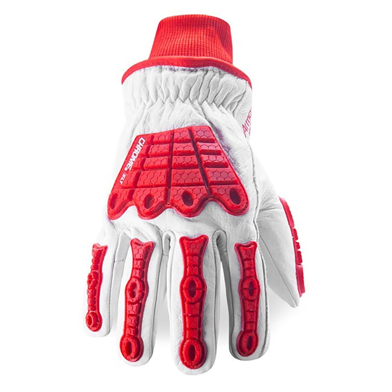 Chrome SLT 4067W-M Leather Winter Gloves Impact Work Gloves, A7 Cut, C100 Thinsulate Liner, Medium
