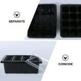 thumbnail image 2 of Masteelf Tray Sprout Plate 12 Cavity Nursery Pots Tray Lids Box For Gardening Bonsai 19 x 15 x 9.5CM (Black), 2 of 8