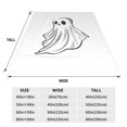 thumbnail image 3 of Fotbe Cute Ghost Simple Drawing Manta de Franela Acolchonada con Estampado, Súper Suave y Esponjosa, Extra Grande para Sofá, Cama, Uso Todo el Año-40"x30", 3 of 7