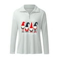 thumbnail image 4 of asdoklhq Womens Plus Size Tops Clearance,Fashion Women Casual Fleece Zipper Stand-up Collar Loose Hoodie, 4 of 4