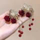 thumbnail image 4 of Horquilla con rosas brillantes Xihbxyly pinzas con cabello vintage tocado elegante con borlas de rosas, 4 of 7