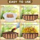 thumbnail image 4 of Paquete de 4 Revestimientos 24 Pulgadas, Natural para Macetero Pared, Barandilla Cubierta Cesta Ventana, 4 of 5