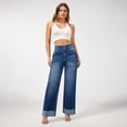 thumbnail image 4 of roswear Wide Leg Jeans for Women Baggy Denim Pants, Size 4-18, 4 of 6
