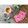 thumbnail image 3 of Breast Cancer Awareness Ribbon Balloons Foam Coaster Set of 4, 3 of 3