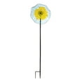 thumbnail image 1 of Evergreen Flag Beautiful Yellow Art Glass Flower Garden Stake - 10 x 10 x 40 Inches, 1 of 2