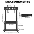 thumbnail image 2 of Hellsehen Rolling TV Stand with Fabric Drawers for 32-75 inch Flat Curved Screens up to 220lbs Adjustable Height Black, 2 of 7