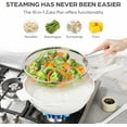thumbnail image 4 of Granitestone ZUKA Ceramic Pan, 12 Inch Ceramic Deep Frying Pan Set with Steamer, Large Saute Pan with Lid, Everyday Skillet, Non Toxic Pans for Cooking, Nonstick, Induction Oven & Dishwasher Safe, 4 of 9