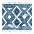 thumbnail image 6 of SAFAVIEH Moroccan Tassel Ciera Medallion Shag Area Rug, Blue/Ivory, 8' x 10', 6 of 10