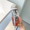 thumbnail image 2 of Bouteille d'Eau Transparente Portable Couvercle Rabattable Étanche Bouteille à Boire Bouteille à Boire, 2 of 10
