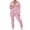Pink winter 2 piece sets, variant on Usmixi Womens 2 Piece Outfits Gold Velvet Coat Lounge Sets for Women Full Zipper Hooded Sweatshirt and Jogger Pant Tracksuit Sets Casual Solid Fleece 2 Piece Sets with Pocket Fall Saving
