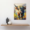 thumbnail image 4 of Artery8 Scottish Highland Cow Hairy Coo Abstract Painting For Living Room Large Wall Art Poster Print Thick Paper 18X24 Inch, 4 of 5