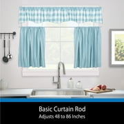 Mainstays Wraparound Adjustable Metal Curtain Rod, 3 in, 48-86 in, White