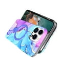 thumbnail image 5 of Allytechgroup Ultra Slim Case for iPhone 15 Pro Max wth Fashion Marble Pattern, Foldable Ring Kickstand Magnetic Cover Support Wireless Charging Full Body Protection Shockproof Case - Blue, 5 of 6