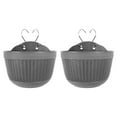 thumbnail image 6 of SPRING 2Pc Plastic Wall-Mounted Semicircular Flower Pot Wall-Mounted Resin Flower Pot, 6 of 9