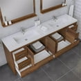 thumbnail image 7 of Alya Bath Sortino 84" Wood Bathroom Vanity with Acrylic Sink in Brown, 7 of 7