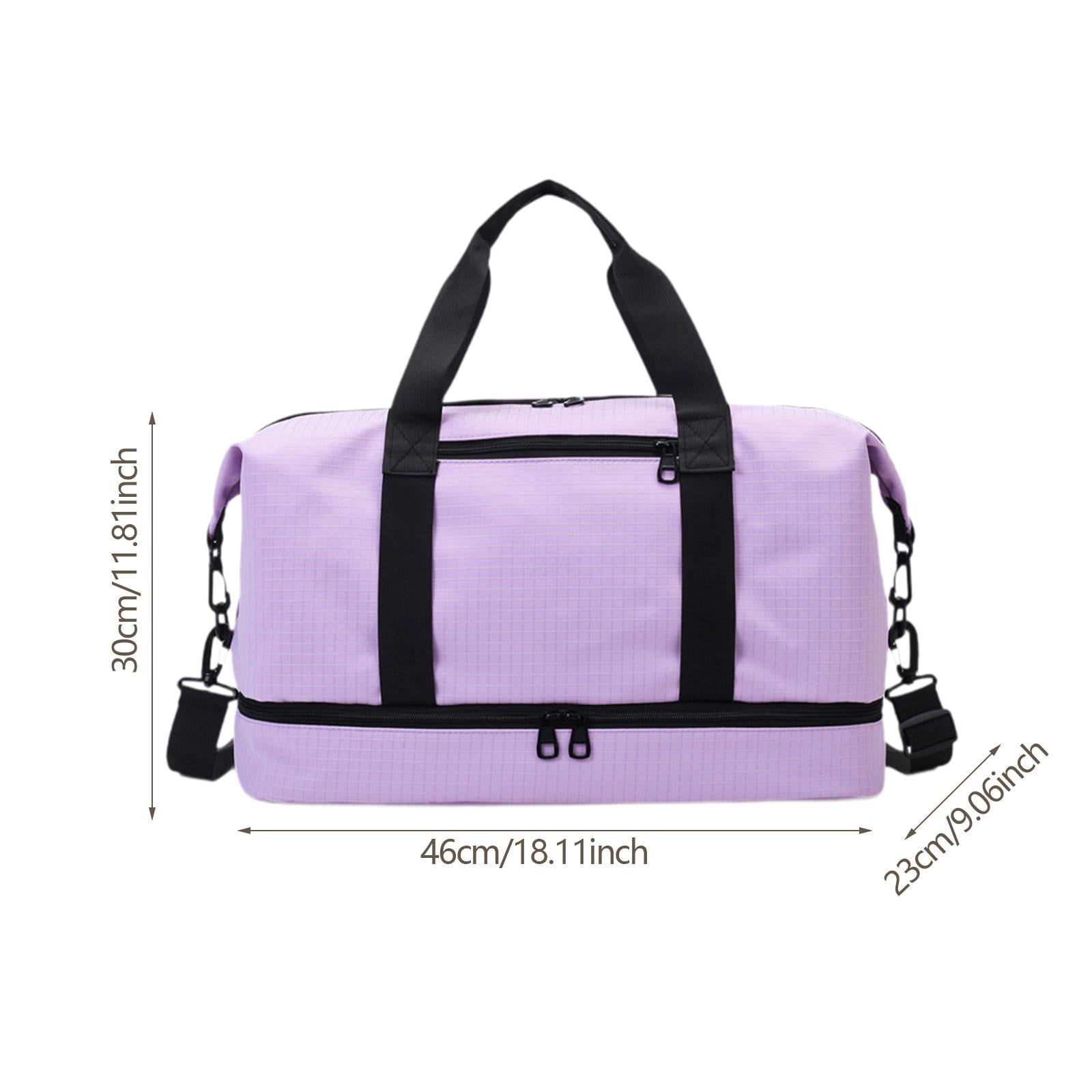 Abbraccia Airlines Gym Bag Mini Duffel Bag Tote Weekend Bag Personal Item Bag Underseat Carry on Bag for Women Men Holiday Trips Hiking Violet