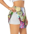 thumbnail image 3 of Lsque Colorful Easter Eggs Printed Women's Running Shorts with Liner Pockets,Elastic Quick Dry Workout Athletic Gym Yoga Shorts,Womens High Waist Shorts-X-Large, 3 of 9