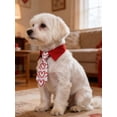 thumbnail image 3 of Cute Fashionable Dog Tie Valentine's Day Pet Collar, British Style Cat Bow Tie with Heart Pattern, Pet Bib Accessories XL, 3 of 5