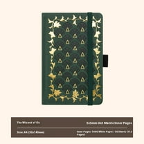 Green Bullet Dot Notebooks, A5 Hardcover Dot Journals for Writing Women, 160gsm Thick Paper, for Planner Organization