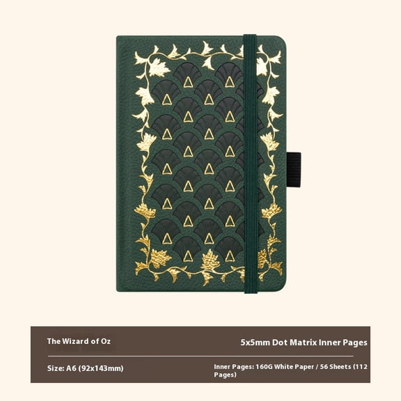 Green Bullet Dot Notebooks, A5 Hardcover Dot Journals for Writing Women, 160gsm Thick Paper, for Planner Organization