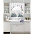 thumbnail image 4 of Summer Succulents Kitchen Curtains Sets 24 Inch Length with Valance, Watercolor Spring Floral Swag Valances and Tiers Curtain Set Drapes Swag Curtains for Living Room, Bathroom, Bedroom, Cafe, 4 of 6