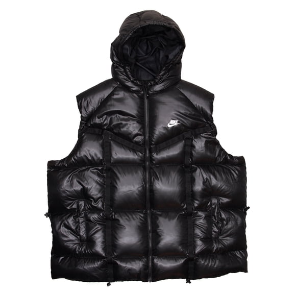 Nike Women's Regular Fit Solid Puffy Vest Black 2XL